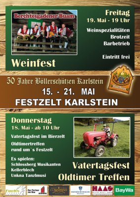 Festprogramm 50 Jahre Böllerschützen Karlstein